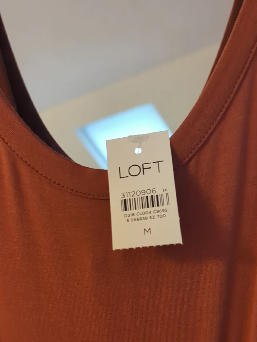LOFT NWT Rust Sleeveless Wide Leg Jumpsuit with Waist Tie - Picture 3 of 6